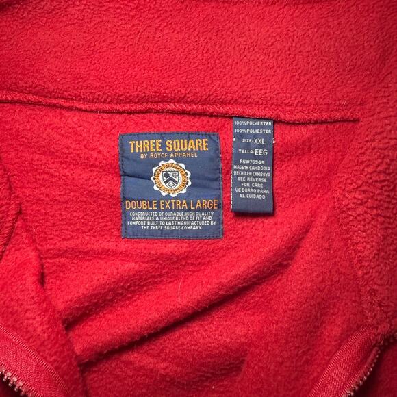 Alabama Crimson Tide Men's Full-Zip Fleece Jacket Pullover Size XXL Red - Picture 3 of 6